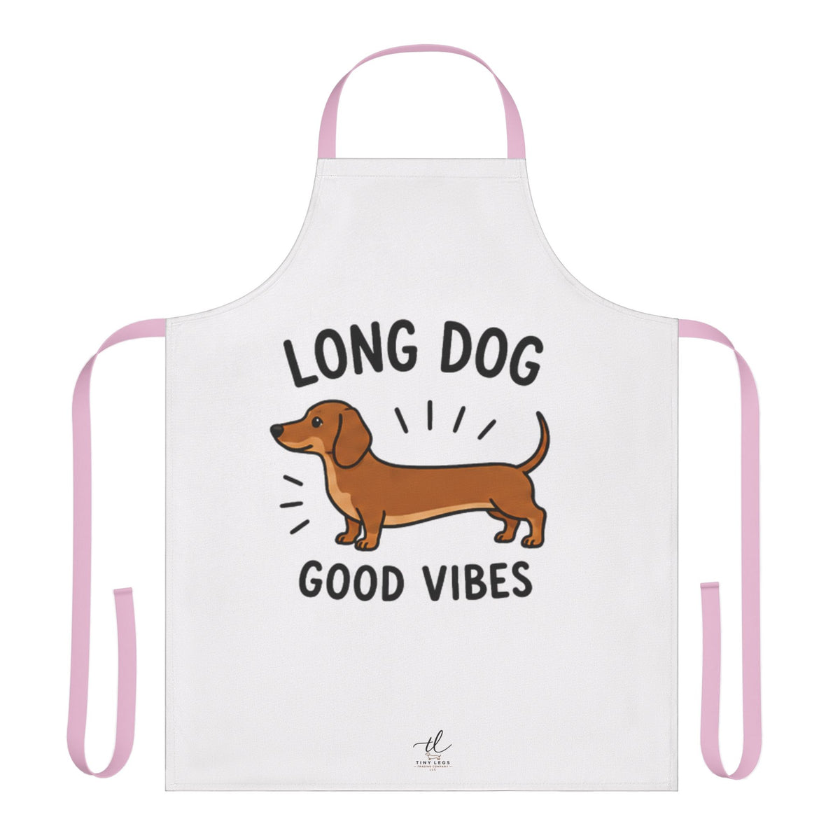 Dachshund Apron — "Long Dog, Good Vibes" Cute Dog Chef Apron