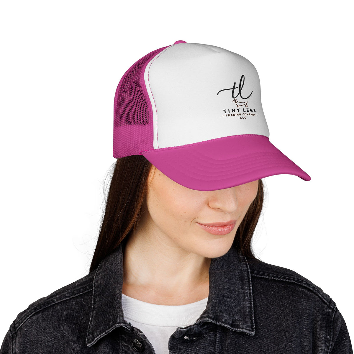 Tiny Legs Trucker Hat — Minimal Logo Mesh Cap for Casual Everyday Wear