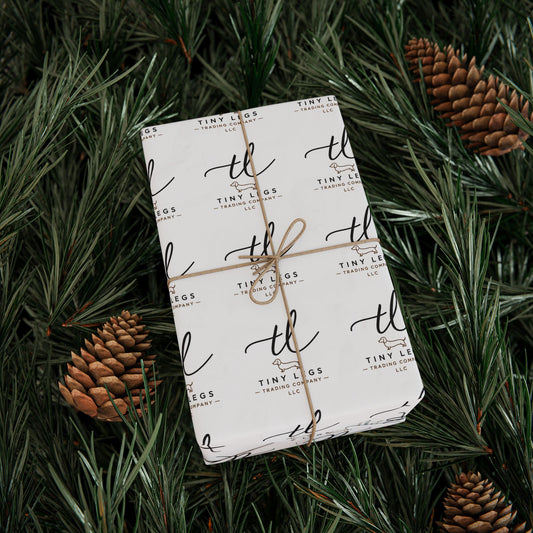 Personalized Monogram Wrapping Paper – Elegant Script Initials & Tiny Crown Pattern
