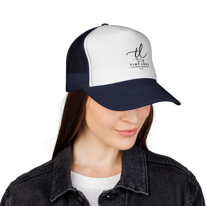 Tiny Legs Trucker Hat — Minimal Logo Mesh Cap for Casual Everyday Wear