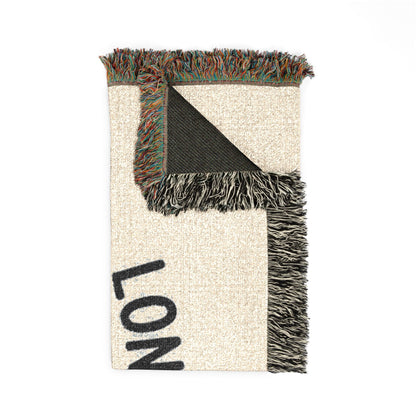Dachshund Woven Blanket — "Long Dog, Good Vibes" Cozy Throw (Perfect Gift for Dog Lovers)