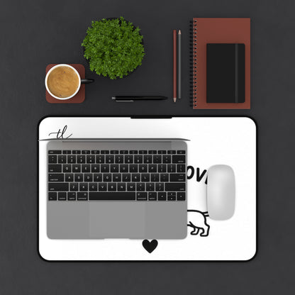 Long on Love Dachshund Desk Mat — Cute Sausage Dog Mouse Pad
